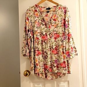 JNY Jones New York Linen Blend Top